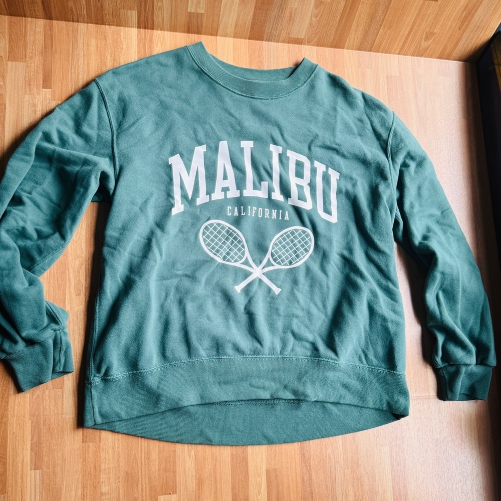Abercrombie & Fitch soft collection sweatshirt Malibu green size med